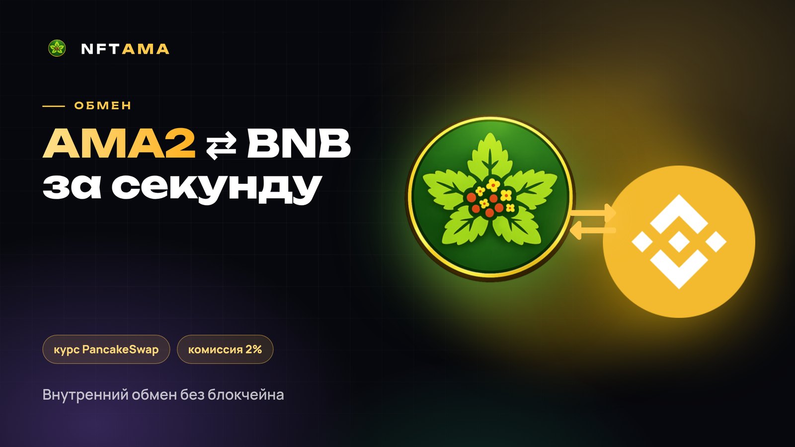 Внутренний обмен AMA2 ↔ BNB: как пользоваться и зачем он нужен