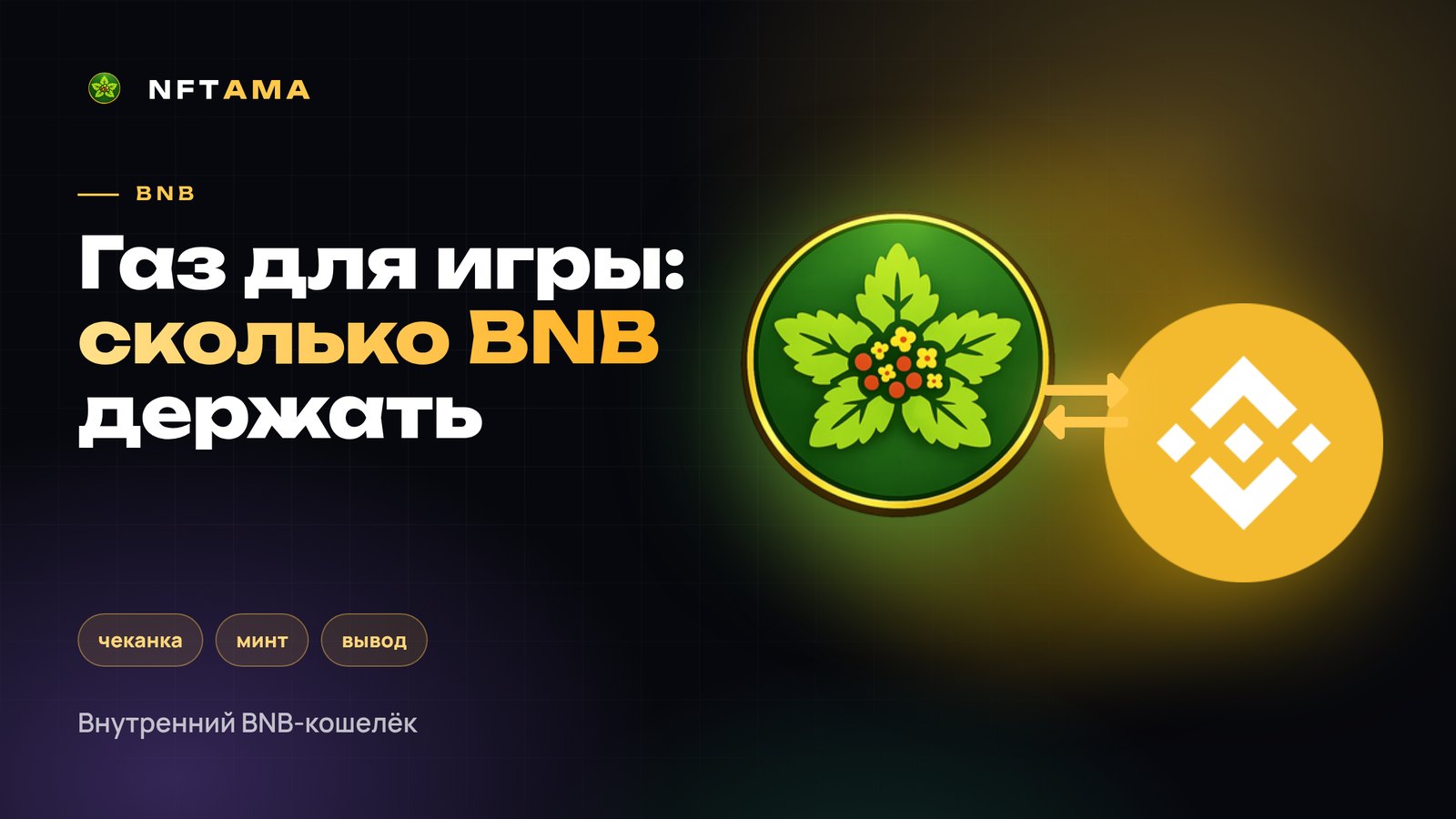 Внутренний BNB-кошелёк NFTAMA: зачем нужен BNB и сколько его держать